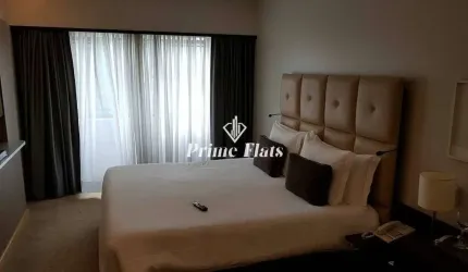 Flat disponível para venda no Sol Alphaville Hotel &amp; Residence, com 47m², 1 dormitório e 1 vaga