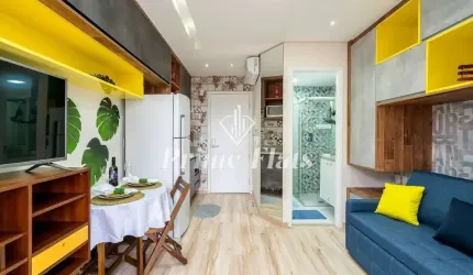 Flat disponível para venda no Condomínio Downtown Luz, com 23m², 1 dormitório e 1 vaga