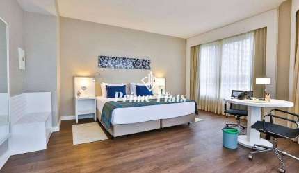 Flat disponível para venda no Quality Hotel São Caetano, com 25m², 1 dormitório e 1 vaga