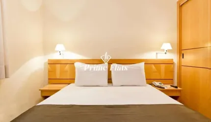 Flat disponível para venda no Hotel Hampton Park no Jardim Paulista, com 31m², 1 dormitório e 1 vaga