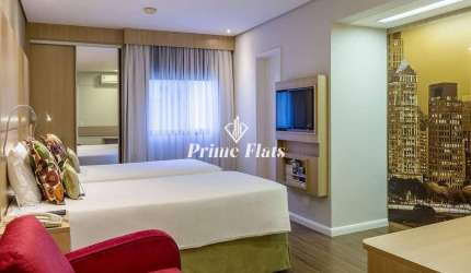 Flat disponível para venda no Mercure São Paulo Nações Unidas, com 27m², 1 dormitório e 1 vaga de garagem