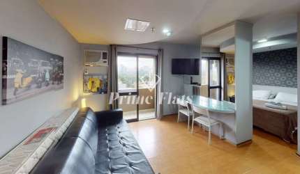 Flat disponível para venda no Hotel Premium Flats Berrini no Brooklin, com 35m², 1 dormitório e 1 vaga