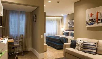 Flat disponível para venda no Hotel Transamérica Berrini, com 34m², 1 dormitório e 1 vaga de garagem