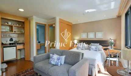 Flat disponível para locação no Transamerica Executive Jardins, com 45m², 2 dormitórios e 1 vaga