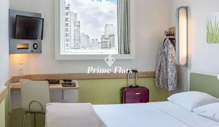 Flat disponível para venda no Ibis Budget Jardins, com 12m², 1 dormitório e 1 vaga de garagem