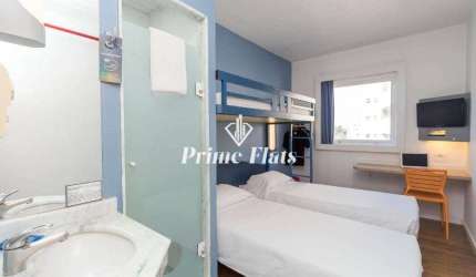 Flat disponivel para venda no Hotel Íbis Budget Curitiba Centro, 14m, com 1 dormitório e 1 vaga de garagem