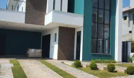 Condomínio Mosaico Essence Sobrado com 4 suítes, piscina com deck e bar molhado, área gourmet e acabamento alto padrão