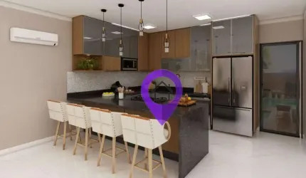 Casa com 4 dormitórios no Condomínio Las Palmas, 260m² construídos. Destaques: suíte máster com hidromassagem, piscina aquecida tecnologia sustentável