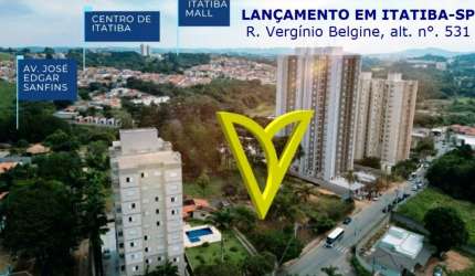 Lançamento Itatiba-SP: apartamentos 2 dormitórios (1 suíte), ampla varanda estendida!