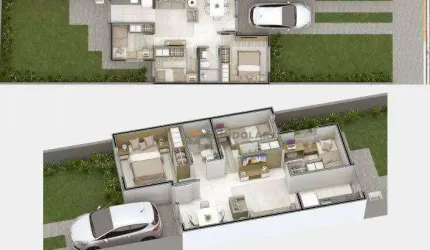 Casa com 3 dormitórios à venda, 52 m² por R$ 365.000,00 - Costeira - Araucária/PR