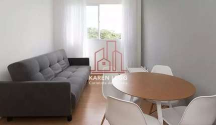 Apartamento Mobiliado com 2 Quarto e 1 banheiro para Alugar, 44 m² por R$ 2.482/Mês