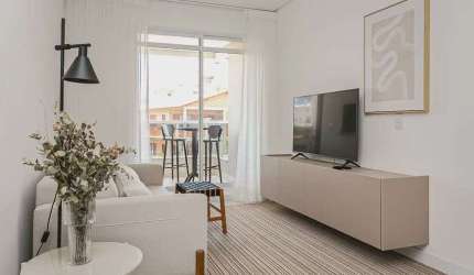 Apartamento de 1 quarto 100% Mobilado ao lado da praia