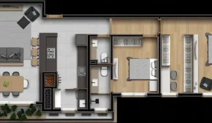 Apartamento localizado no bairro Nossa Senhora das Graças/Canoas