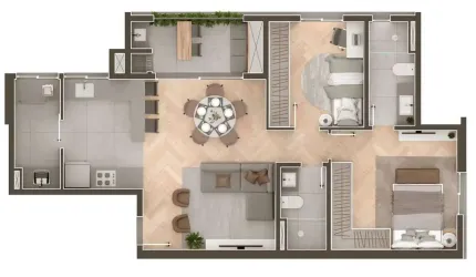 Apartamento com 2 quartos à venda na Rua Acre, 900, Água Verde, Curitiba por R$ 732.800