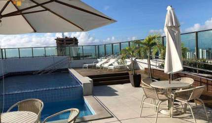 Flat com 2 dormitórios para alugar, 53 m² por R$ 4.502,00/mês - Boa Viagem - Recife/PE