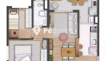 Apartamento com 2 quartos à venda na Rua Dankmar Adler, 72, Morumbi, São Paulo por R$ 430.000