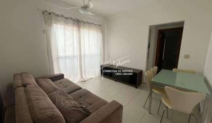 Apartamento com 1 dormitório para alugar, 58 m² por R$ 3.900/mês - Gonzaga - Santos/SP