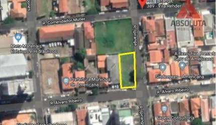Terreno à venda, 569 m² por R$ 1.140.000,00 - Vila Rehder - Americana/SP