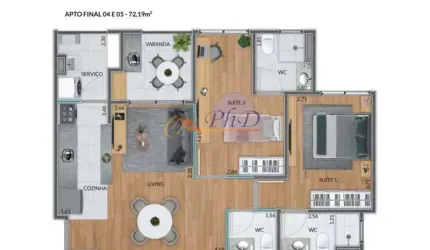 Apartamento a venda no Residencial Vallis