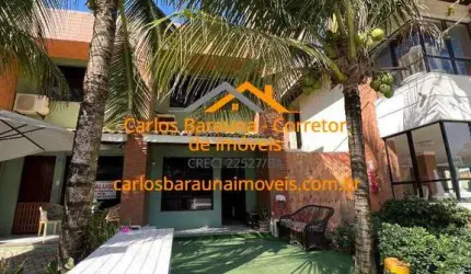 Village mobiliado 3 suítes duplex em condomínio frente mar stella maris estrela do mar