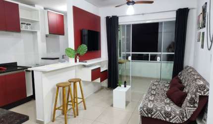 Apartamento Anual Mobiliado, 02 quartos, 02 vagas