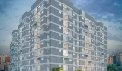 Apartamento com 02 dormitórios com varanda e vaga de carro.