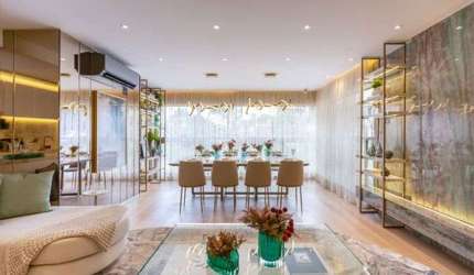 Apartamento no Brooklin com 3 dorms e 2 vagas determinadas com Lazer