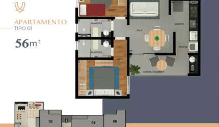 Apartamento à venda no Versato com 2 quartos e 53m²