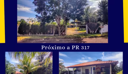 Linda Chácara de 1.000 m² na 'Chácara dos Ipês' próximo a PR 317 entre Iguaraçu e Maringá