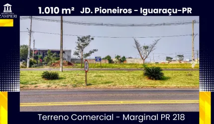 Terreno Comercial de 1.010m² com ótima localização em Iguaraçu, Paraná