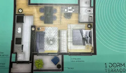 Apartamento com 1 quarto à venda na Rua Azarias de Melo, 604, Taquaral, Campinas, 45 m2 por R$ 540.000