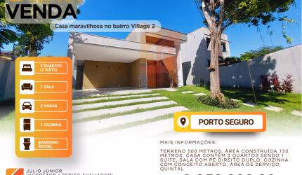 Casa maravilhosa no Bairro Village II em Porto Seguro/BA