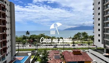 Linda cobertura com vista mar à venda no bairro Aruan em Caraguatatuba, SP - 3 dormitórios, sendo 2 suítes, cozinha com armários planejados