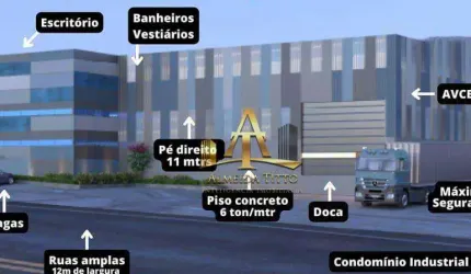 Galpão para Locação com 2130 m² - Jardim Primavera em Mogi Mirim/SP.
