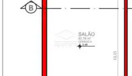 Lindíssima sala comercial para locação NA CAMPOS SALLES!