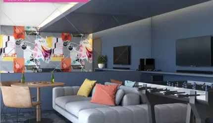 Studio recém entregue