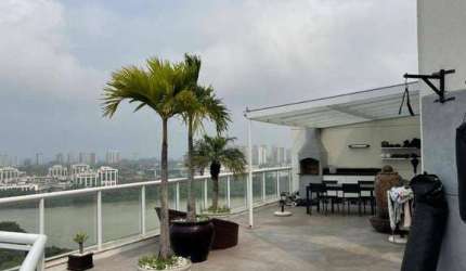 Cobertura dos Sonhos na Península - Vista Espetacular e Lazer Completo  Imagine viver em uma cobertura de 287m² com vista deslumbrante para a Penínsul
