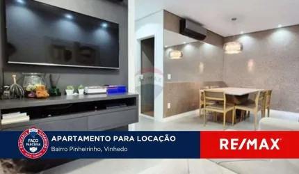Apartamento Mobiliado com 3 Suítes para Alugar - Condomínio Il Piu Bello - Vinhedo/SP