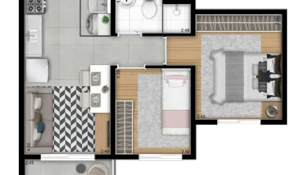 2 Quartos, Mooca,  Entrada Facilitada Entrega Prevista 27