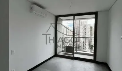 Studio novo com sacada e mobiliado de 20m² para locação, localizado no bairro do Tatuapé, São Paulo