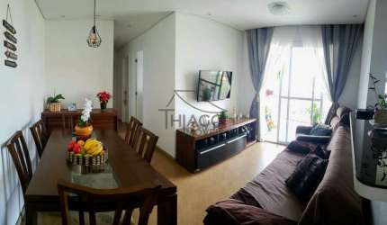 Lindo apartamento a venda de 3 dormitórios, uma suíte, vaga de garagem, condominio com lazer comple