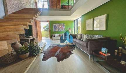 Casa espetacular com 3 suítes em meio a natureza, 420 m² à venda por R$ 2.100.000 - Cond. Pedras Altas, Aeroporto