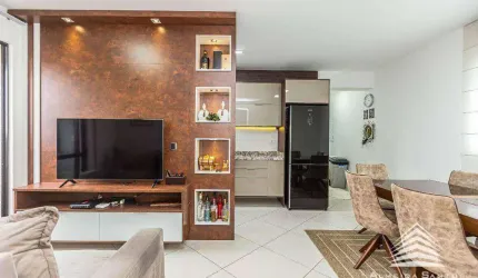 Apartamento face norte, ensolarado, 3 quartos, 1suíte, sacada com churrasqueira, equipado de armários ótima ventilação, perto do Shopping Palladium.