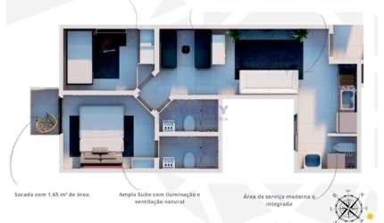APARTAMENTO RESIDENCIAL PARA VENDA - 45,80 M²!! CAMPESTRE, SANTO ANDRÉ