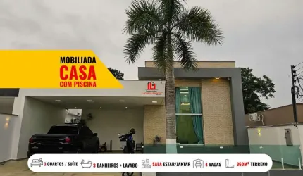 Casa em Condomínio para Venda em Manaus, Tarumã, 3 dormitórios, 2 suítes, 3 banheiros, 4 vagas