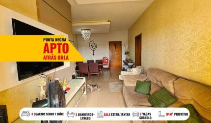 Apartamento para Venda em Manaus, Ponta Negra, 3 dormitórios, 1 suíte, 3 banheiros, 2 vagas