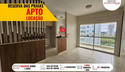 Apartamento para Locação em Manaus, Ponta Negra, 2 dormitórios, 1 suíte, 2 banheiros, 1 vaga