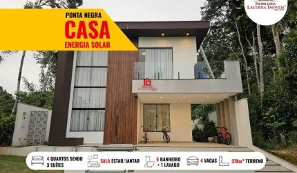 Casa em Condomínio para Venda em Manaus, Ponta Negra, 4 dormitórios, 3 suítes, 5 banheiros, 4 vagas