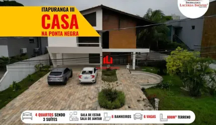 Casa em Condomínio para Venda em Manaus, Ponta Negra, 4 dormitórios, 3 suítes, 6 banheiros, 5 vagas