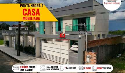 Casa em Condomínio para Venda em Manaus, Ponta Negra, 5 dormitórios, 5 suítes, 6 banheiros, 5 vagas